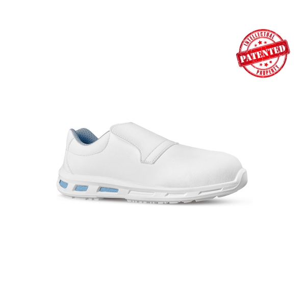upower kyle s esd calzado de seguridad talla 38 tecnologia esd, puntera airtoe composite, sistema anti perforacion, resistentes al agua, suela infinergy, proteccion s3s fo sr color blanco