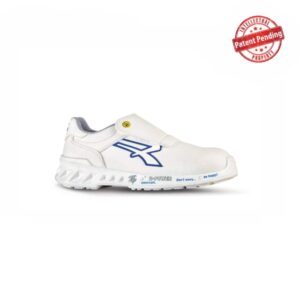 upower alan o esd calzado de seguridad ultraligeros talla 46 empeine hidrorrepelente, suela antideslizante, plantilla antibacteriana, puntera airtoe aluminium, proteccion s2 fo sr color blanco
