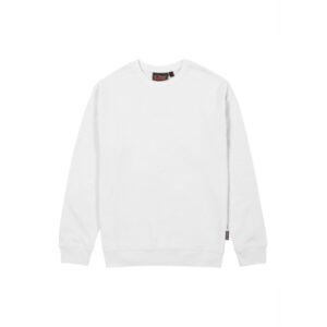 upower ombo sudadera de cuello redondo talla l alta calidad, polialgodon suave, resistente a lavados, ajuste comodo, detalles elasticos, proteccion dpi1 color blanco