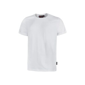 upower figi camiseta de trabajo de algodon cardado talla 5xl suavidad y confort prolongado, cuello elastico acanalado, cinta para sudor, proteccion dpi1 color blanco