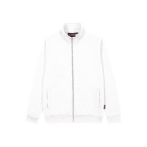 upower anuta sudadera con cremallera completa talla 4xl french terry suave, transpirable y resistente, mangas ranglan, puños y dobladillo elasticos, costuras pespunteadas color blanco
