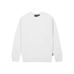 upower tupai sudadera de cuello redondo talla m french terry de verano, libertad de movimiento, algodon y poliester, detalles en punto elastico, mangas ranglan color blanco