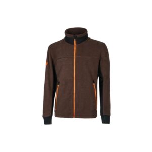 upower bark chaqueta de felpa osito talla 5xl aislamiento termico pelo alto, insertos elastizados, multiples bolsillos con cierre, proteccion dpi1, cordon anti enredo regulable color chocolate