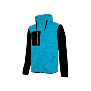 upower rainbow sudadera de alta calidad talla 3xl interior de forro polar, cuello alto, capuchon ajustable, bolsillos con cremallera, proteccion dpi1, logo distintivo en brazo color cyan fluorescente