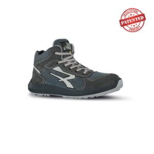 upower dexter s esd calzado de seguridad talla 36 parte superior de nailon ultraflexible, puntera de aluminio, antiarrugas, antideslizante, suela pu/pu high rebound, proteccion s1ps fo sr color gris