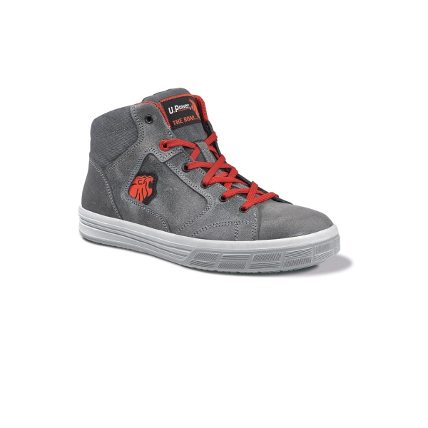 upower predator s calzado de seguridad altos talla 43 empeine piel engrasada hidrofuga, puntal aluminio resistente, suelas antideslizantes, proteccion s3s fo sr color gris