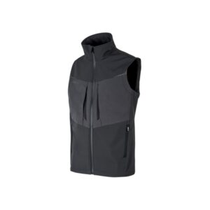 upower brio chaleco de trabajo softshell talla xs repelente al agua, interior de microfleece, tecnologia de grafeno, multiples bolsillos, insertos reflectantes, cremallera waterproof color gris
