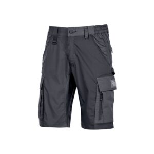 upower solaris bermudas cargo funcionales talla 5xl tejido ripstop elastico, multibolsillos, detalles reflectantes, proteccion lumbar, cierre antirayaduras, porta identificacion oculto color gris