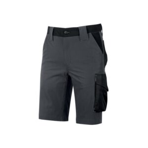 upower mercury pantalon corto de alta calidad talla l repelente al agua, transpirable, secado rapido, multiples bolsillos, proteccion lumbar, slim fit, dpi1 color gris asfalto