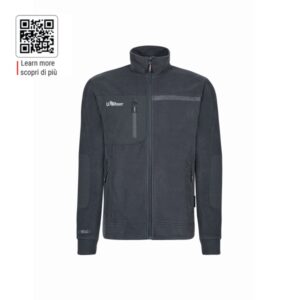 upower venus sudadera polar con cremallera talla 4xl transpirable, calida, duradera, acabados hot press, bolsillos con cierre, proteccion dpi1 color gris asfalto