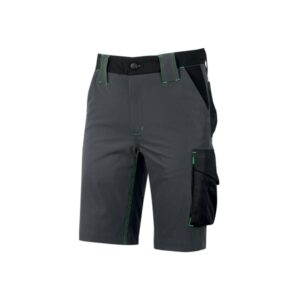 upower mercury pantalon corto de alta calidad talla 2xl repelente al agua, transpirable, cintura ajustable, proteccion dpi1, diseño slim fit color gris asfalto verdoso