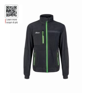 upower venus sudadera polar con cremallera talla 3xl alta transpirabilidad, acabados hot press, tres bolsillos con cremallera, proteccion dpi1 color gris asfalto verdoso