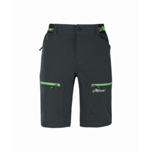 upower ares bermudas de trabajo con corte jogging talla xl multibolsillos, proteccion lumbar, cinta reflectante, transpirables e impermeables color gris asfalto verdoso