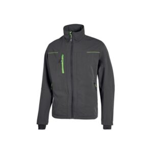 upower pluton chaqueta de tela resistente talla 2xl suave, repelente al agua, transpirable, secado rapido, multiples bolsillos, capuchon retractil, puños a prueba de viento, proteccion dpi1 color gris asfalto verdoso