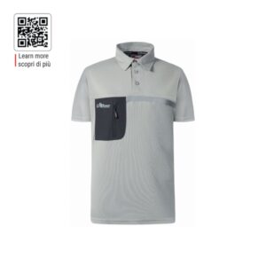 upower libra polo hombre termorregulador talla m tecnologia heiq smart temp, tratamiento antimicrobiano, bolsillo con cremallera, banda reflectante, proteccion dpi1 color gris claro
