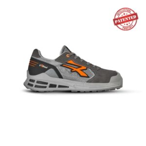 upower moki s esd calzado de seguridad innovador talla 37 empeine de malla ultranspirable, puntera airtoe aluminium, sistema antiperforacion color gris claro/naranja