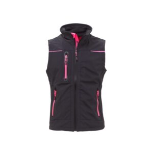upower universe lady chaleco softshell impermeable talla 3xl transpirable y resistente al viento, forro micropolar, bolsillo free sound, detalles reflectantes, proteccion dpi1 color gris fucsia