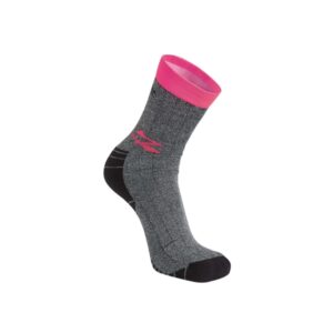 upower giady calcetines tecnicos talla unica ajuste perfecto y duradero, tecnologia memory size, material transpirable, plantilla amortiguadora, costuras planas, collar anti torsion color gris fucsia