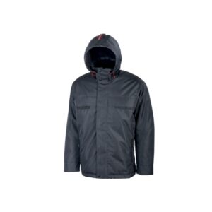upower snow chaqueta funcional con multiples bolsillos talla xl capucha ajustable, mangas preformadas, detalles reflectantes, proteccion dpi1, refuerzo trasero color gris meteorito