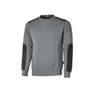 upower ryke sudadera cepillada cuello redondo talla s bolsillo antebrazo, refuerzos antidesgaste, elementos reflectantes, proteccion dpi1 color gris meteorito
