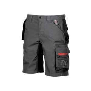 upower start bermuda de trabajo funcional talla 62 bolsillos desmontables, compartimentos multiples, refuerzos cordura, detalles reflectantes color gris meteorito