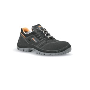upower fox o calzado de seguridad bajos talla 42 empeine en gamuza perforado, puntal en acero, suela antideslizante pu/pu, clase de proteccion s1 fo sr color gris oscuro