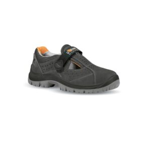 upower fairy calzado de seguridad bajos talla 41 empeine en gamuza perforado, puntal en acero, suela antideslizante pu/pu, clase de proteccion s1 fo sr color gris oscuro