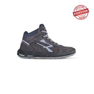 upower merak plus s esd calzado de seguridad altos talla 45 cuero nubuck resistente, puntera de aluminio, hidrofugos, antiarrugas, suela antideslizante, proteccion s3s ci fo sr color gris oscuro