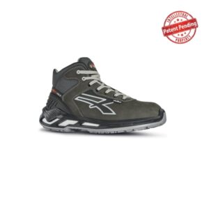 upower strike s esd calzado de seguridad altos talla 38 piel nobuck hidrorepelente, puntera de aluminio, antideslizante, antiarrugas, proteccion s3s ci fo sr color gris oscuro