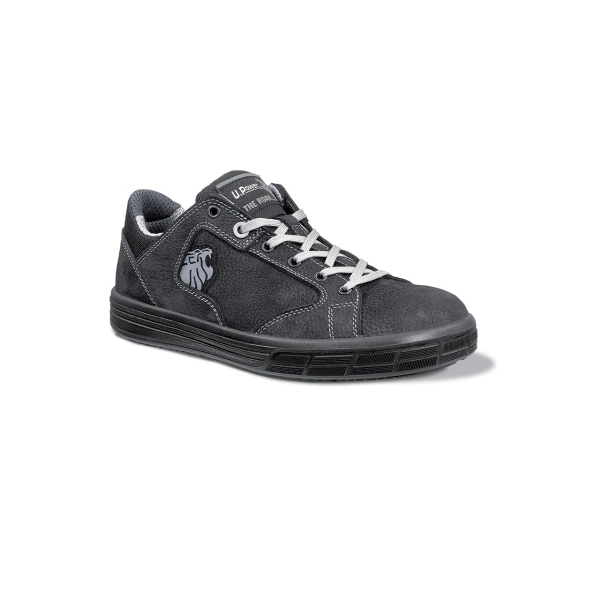 upower king s calzado de seguridad bajos talla 46 cuero nubuck natural, hidrofugos, puntal de aluminio, suelas antideslizantes, proteccion s3s fo sr color gris oscuro