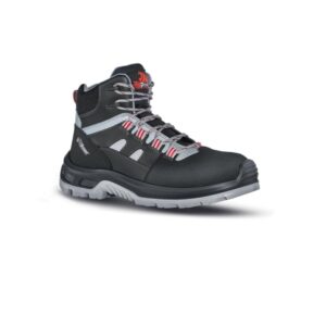 upower cross s calzado de seguridad botines talla 45 empeine piel con inserciones matrix, hidrofugos, puntal composite, antiperforacion, antideslizantes, suela resistente color gris oscuro