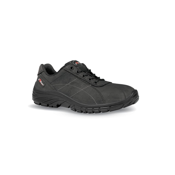 upower tonic grip o calzado de seguridad bajos talla 39 piel nubuck hidrofugo, puntal golia, antiestaticos, resistentes a hidrocarburos, suela antideslizante pu/pu, proteccion 02 fo sr color gris oscuro