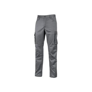 upower crazy pantalones cargo stretch talla m bolsillos multifuncionales, detalles reflectantes, cinturilla elastica, rodillas preformadas, proteccion dpi1, ajuste slim fit color gris oscuro