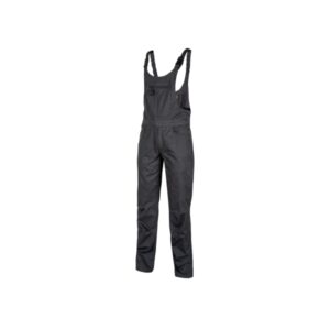 upower atene peto de trabajo resistente talla m tejido poli algodon mechanical stretch, lavable a 60°, multiples bolsillos, ajuste personalizado, rodillas preformadas, triple costura color gris oscuro