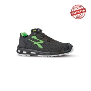 upower monsters esd calzado de seguridad talla 40 puntera airtoe aluminium, antipinchazos, alta resistencia a la abrasion, proteccion s3s ci fo sr color gris oscuro/verde
