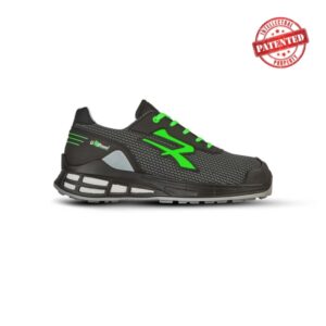 upower dakota s esd calzado de seguridad innovador talla 35 puntera airtoe aluminium, proteccion ci, antiperforacion color gris oscuro/verde