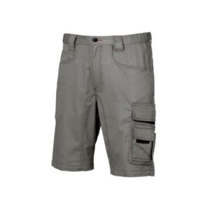 upower party pantalon corto multifuncional talla 52 multiples bolsillos, cintura ajustable, costuras triples, proteccion dpi1, cierre cremallera con boton resistente color gris piedra