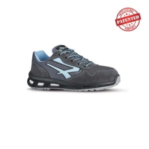 upower lolly s esd calzado de seguridad bajos talla 41 parte superior de nailon ultraflexible y gamuza suave, puntera de aluminio, suela antideslizante, proteccion s1ps fo sr color gris/azul