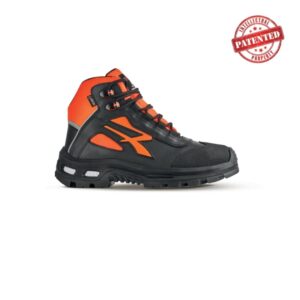 upower spirit s zapato de seguridad alto talla 43 forro de cuero de grano suave, puntera resistente a la abrasion, repelente al agua, forro gore tex, proteccion s7s ci fo sr color gris/naranja
