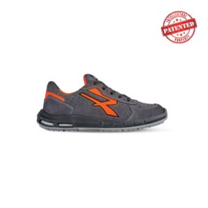upower sirio plus s esd calzado de seguridad bajos talla 47 gamuza perforada, puntera de aluminio, antideslizante, suela pu/pu high rebound, proteccion s1ps fo sr color gris/naranja