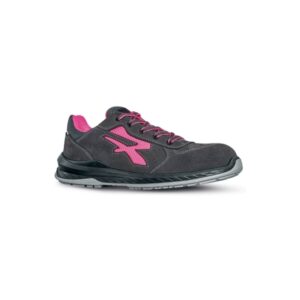upower tokyo s esd calzado de seguridad para mujer talla 41 plantilla antifatiga, gamuza perforada, puntera airtoe composite, antiperforacion, suela antideslizante, clase s1ps fo sr color gris/rosa