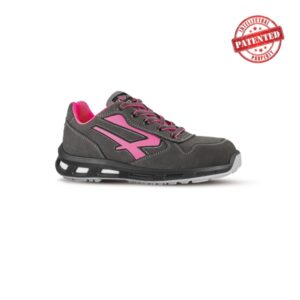 upower candy s esd calzado de seguridad bajos talla 42 cuero nubuck resistente al agua, puntera de aluminio, suela antideslizante, ligeros y antiarrugas, proteccion s3s ci fo sr color gris/rosa