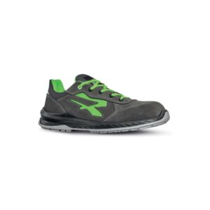 upower denver s esd calzado de seguridad comodo talla 45 gamuza perforada, transpirable, plantilla antifatiga, puntera airtoe composite, suela antideslizante, proteccion s1ps fo sr color gris/verde