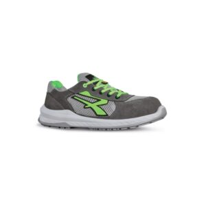 upower rio s esd calzado de seguridad bajos talla 39 parte superior de red ultrabtranspirable, suela antideslizante y resistente al aceite, puntera airtoe composite, proteccion s1ps fo sr color gris/verde