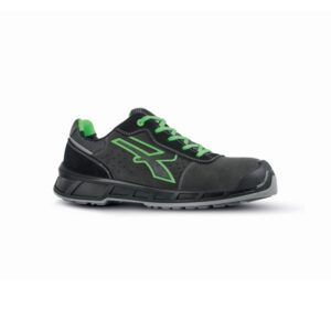 upower taylor s esd calzado de seguridad transpirables talla 47 gamuza perforada, punta de refuerzo, antideslizantes, antiabrasion, plantilla anatomica antibacteriana color gris/verde