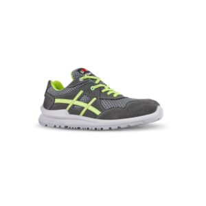 upower nico s calzado de seguridad bajos talla 38 empeine de gamuza, mesh ultra transpirable, puntal de aluminio, anti pinchazos, antideslizante, suela pu/putr, proteccion s1ps fo sr color gris/verde