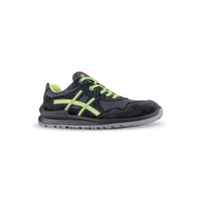 upower ayrton s calzado de seguridad bajos talla 43 empeine de gamuza, nylon ultra light, puntal de aluminio, anti pinchazos, antideslizantes, suela pu/putr, proteccion s1ps fo sr color gris/verde