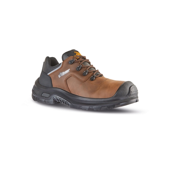 upower moska uk s esd calzado de seguridad altos y robustos talla 47 piel pull up hidrofuga, puntera composite airtoe, sistema antiperforacion textil, suela antideslizante resistente al aceite, proteccion contra el frio color marron