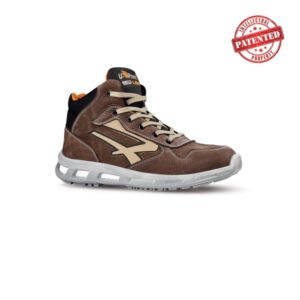 upower carter s esd calzado de seguridad altos talla 38 cuero nubuck resistente, puntera de aluminio, hidrofugos, antiarrugas, suela antideslizante, proteccion s3s ci fo sr color marron