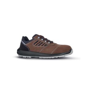 upower leo s calzado de seguridad bajos talla 35 gamuza hidrofuga, airtoe composite, antiperforacion, antideslizante, proteccion s3s fo sr color marron